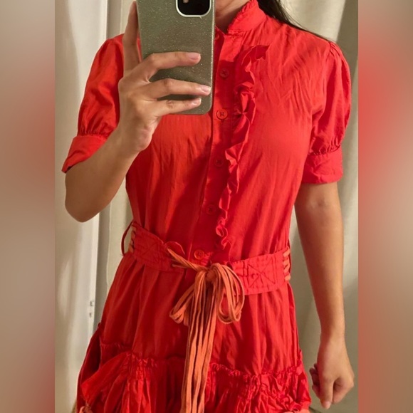 Mark Jacobs NWT/Size 2 button dow ruffle/shoelace belt/2 puff pockets SOLD Out - Picture 5 of 7